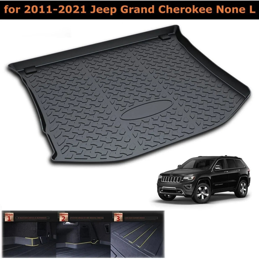 Easy to Clean for 2011-2021 Jeep Grand Cherokee  Rear Cargo Trunk Mats Liner