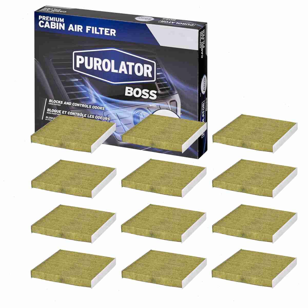 12 pc Purolator   Cabin Air Filters for  Heating Ventilation Air Conditioning Vent Filters Fits select: 2007-2016  -, 2006-2015
