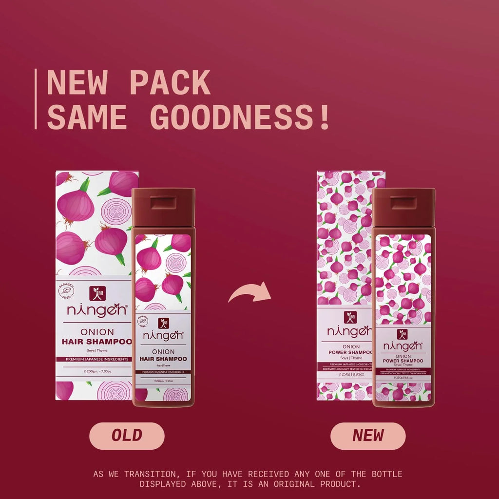 Ningen Red Onion Hair Shampoo  Contains Soya And Thyme  Blended With Nutrition Rich Soya And Thyme  Dermatologically Tested  200G