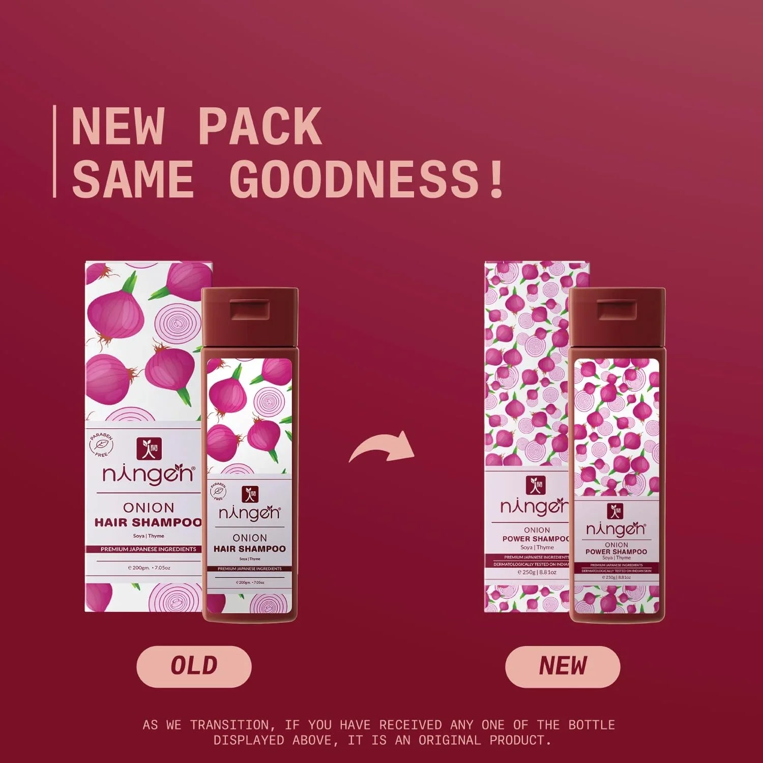 Ningen Red Onion Hair Shampoo  Contains Soya And Thyme  Blended With Nutrition Rich Soya And Thyme  Dermatologically Tested  200G
