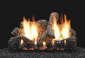 30" Charred Oak Logset with  / Slope Glaze Burner,