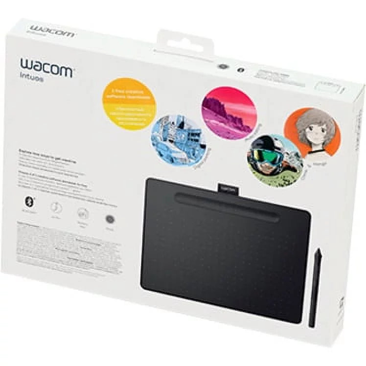 Wacom Intuos Wireless Graphics Drawing Tablet for Mac, , Chromebook & Android (medium) with Software Included, Black (