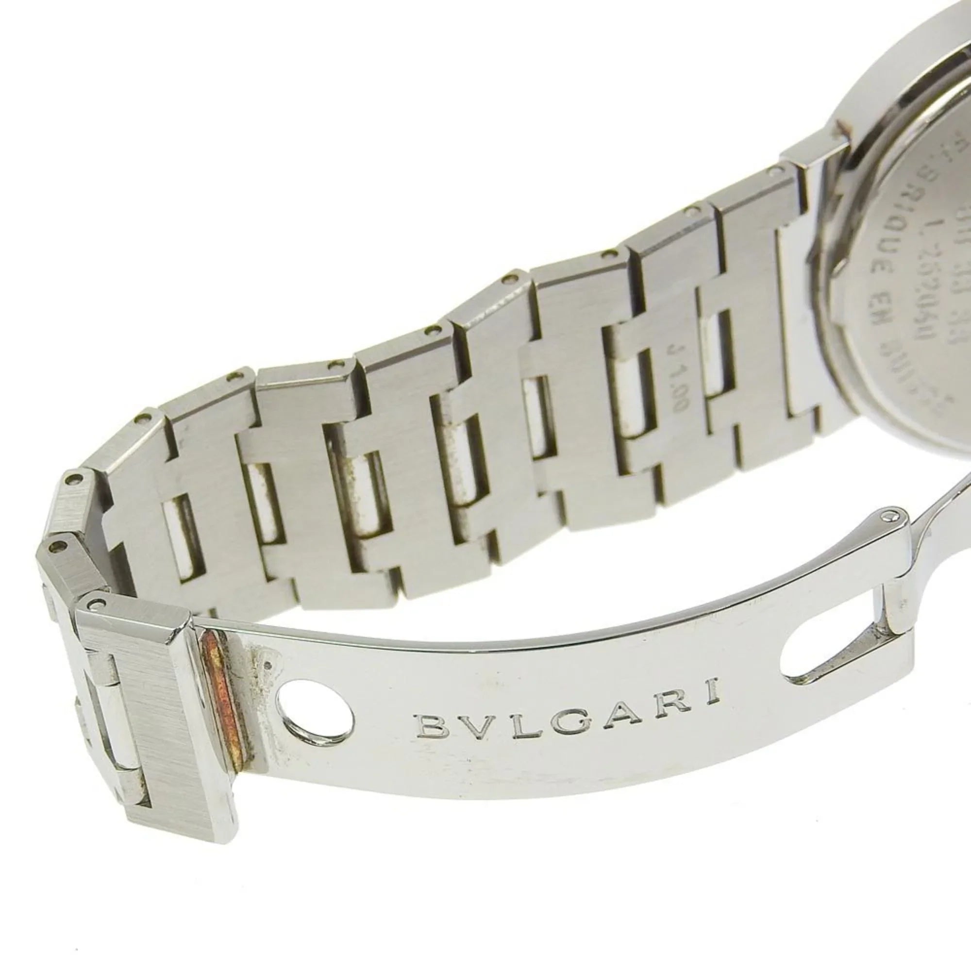 Pre-Owned Bvlgari  Watch  Stainless Steel Quartz Analog Display Black Dial Bulgari Men's  (Fair)