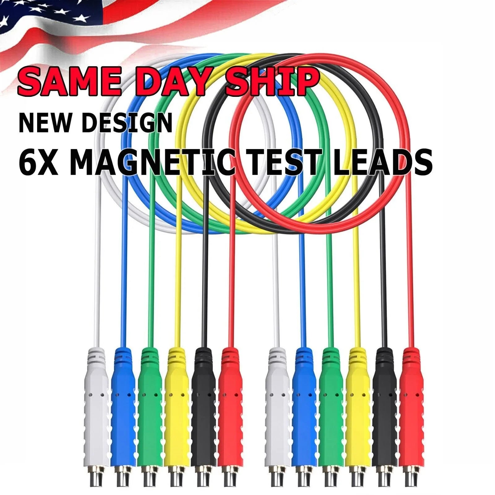6X  Thermostat Test Magnetic Silicone Lead Jumper Cable Wires Flexible 30VAC