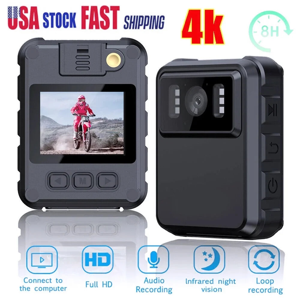 Police Body Camera - Mini Camcorder with 1080P Audio Video  and  Night Vision