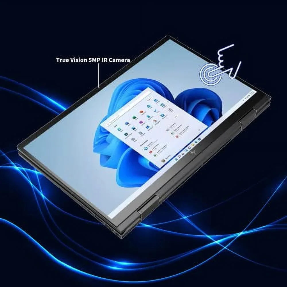 2022 Envy x360 2-in-1 15.6" Touchscreen Laptop,  Ryzen 7 5825U, 64GB , 2TB PCIe ,  Radeon Graphics, True Vision 5MP  Camera, Backlit Keyboard, Win 11, Black, 32GB  Card