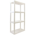Hyper Tough 4-Tier Shelving Unit,  x  x " Multipurpose Home Storage Plastic Shelf Organizer, White
