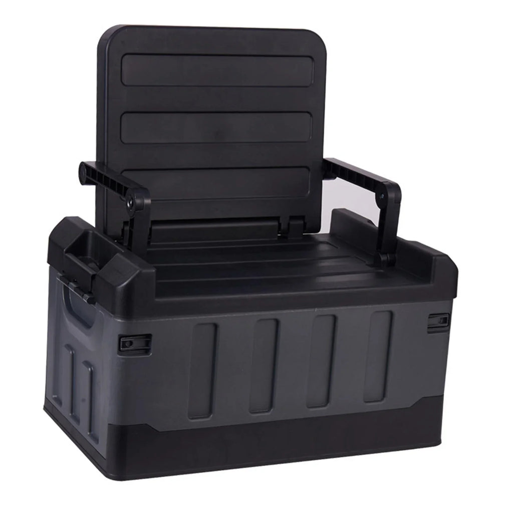 Car Trunk Organizer Crate Car Storage Bins for Sedan Home Office Backpacking Black