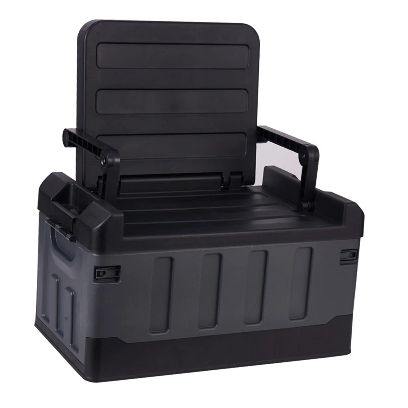 Car Trunk Organizer Crate Car Storage Bins for Sedan Home Office Backpacking Black