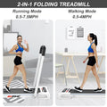 Dcenta  2 in 1 Under Desk Treadmill - 2.5  Folding Treadmill for Home, Installation-Free Foldable Treadmill Compact Electric Running Machine, Remote Control &  Display Walking Running Joggi