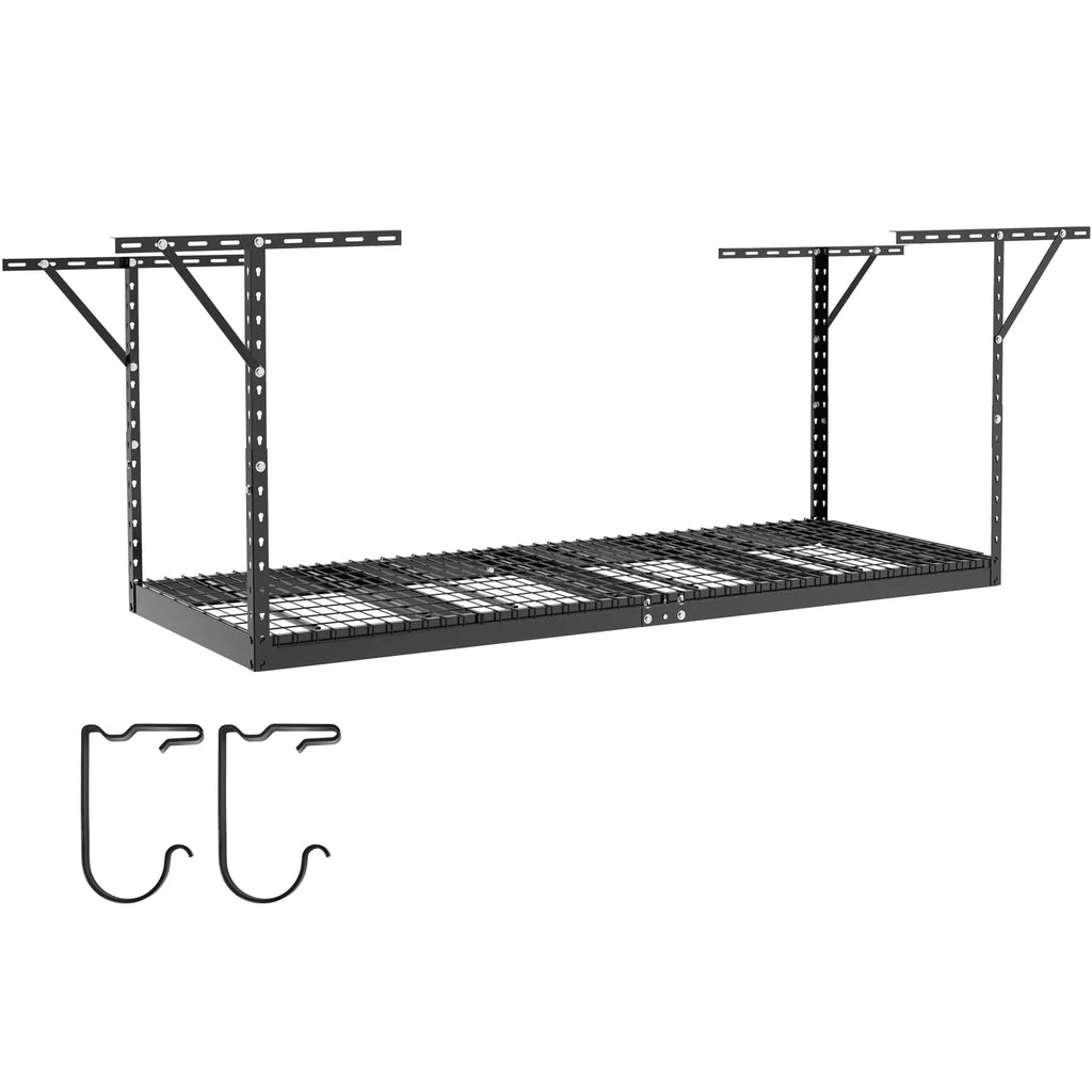 Overhead Adjustable Garage Storage Rack 36x96in Ceiling Rack 600lbs Black