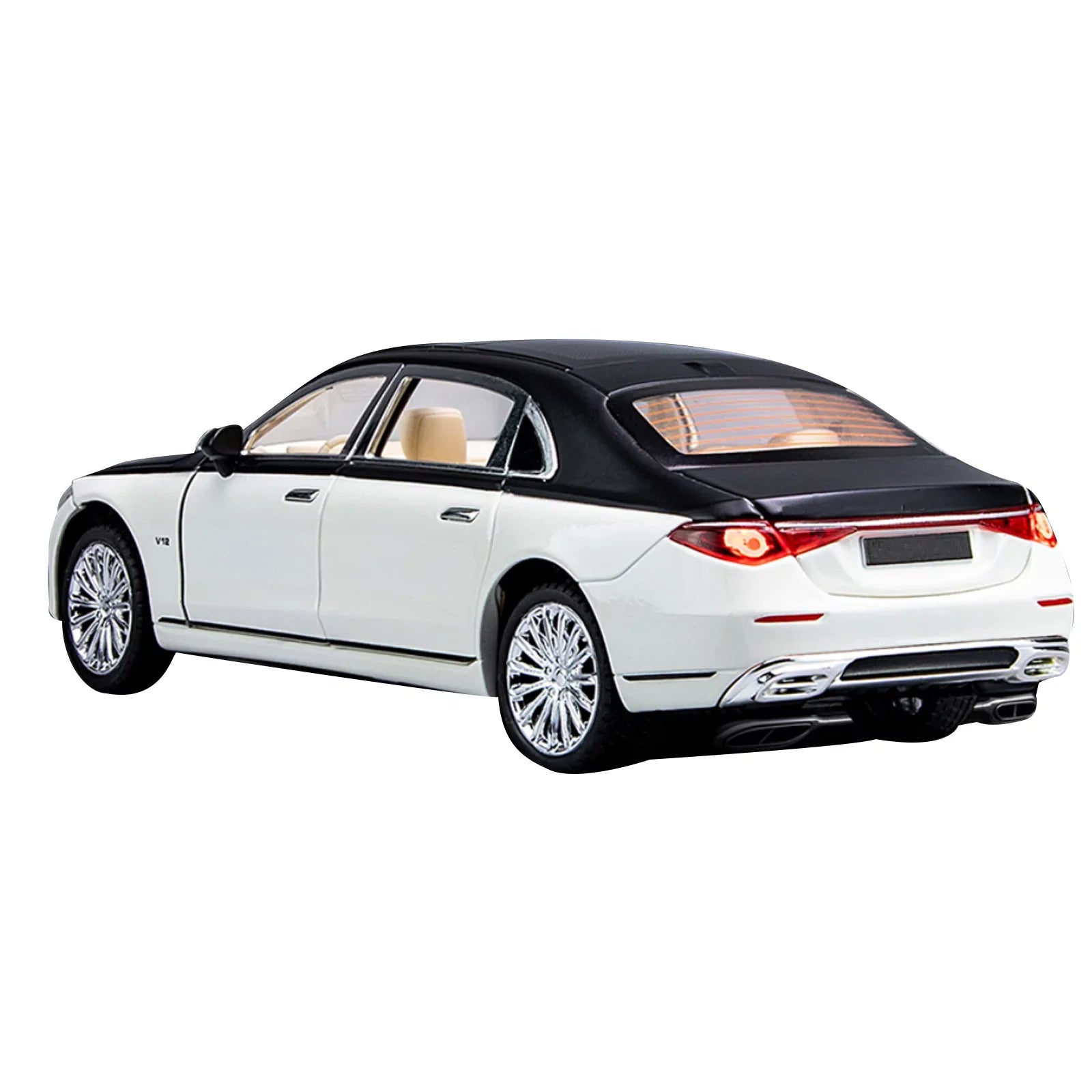 Sound & Light Alloy Metal 1/24 Car Model Gift Collection For Benz Maybach