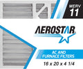 Aerostar 16x20x4 1/4   11, Carrier Replacement Pleated Air Filter, 16x20x4 1/4, Box of 2