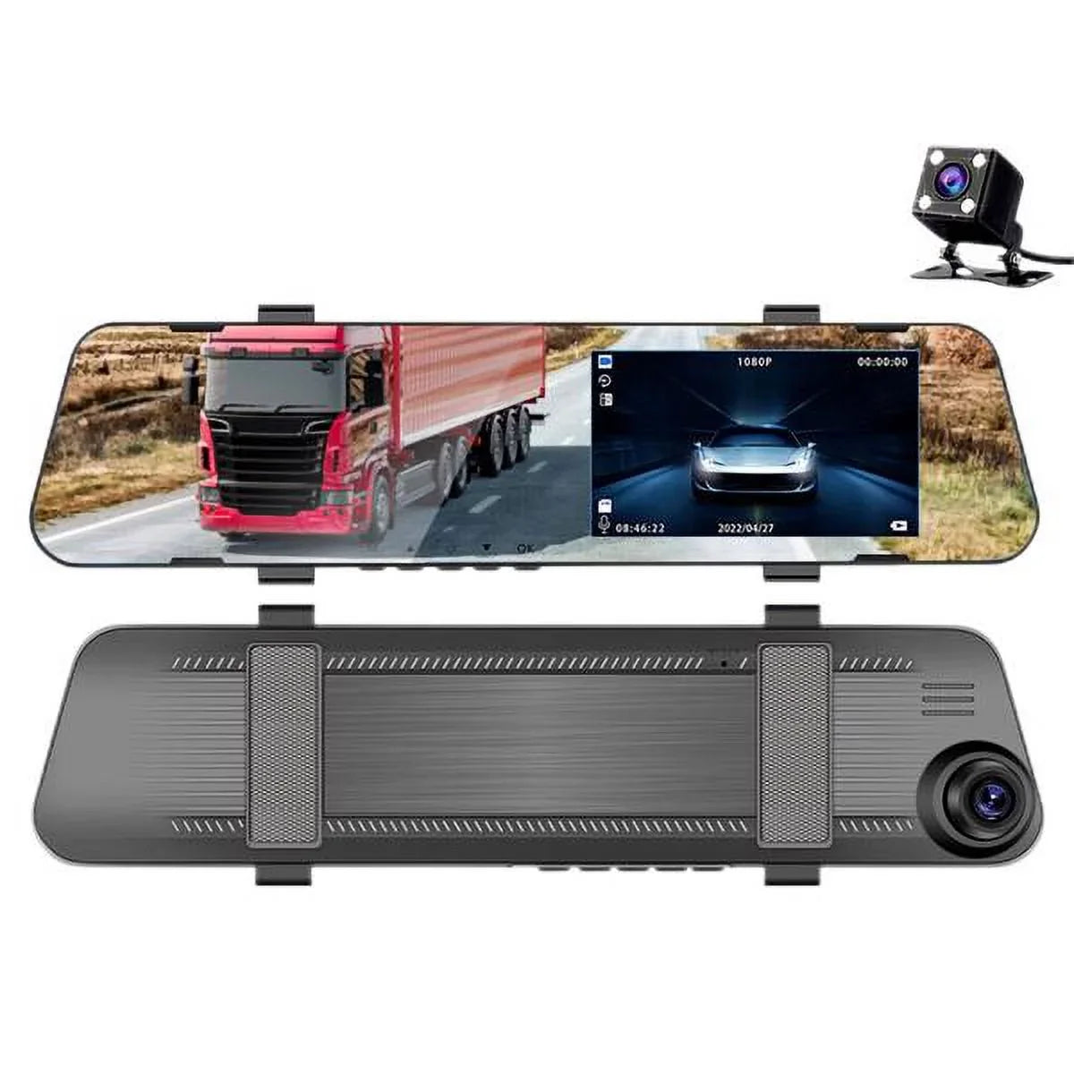 1080P Rearview Mirror Car  Dual Dash Cam Camera Front Rear  Video Recorder