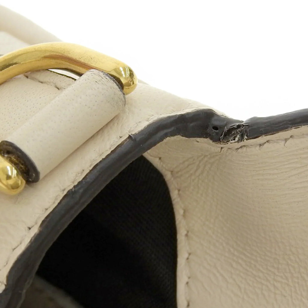 Pre-Owned Fendi  Baguette Small Logo  Pattern 2WAY Bag Chain Shoulder Lamb Leather 8BS017 (Good)