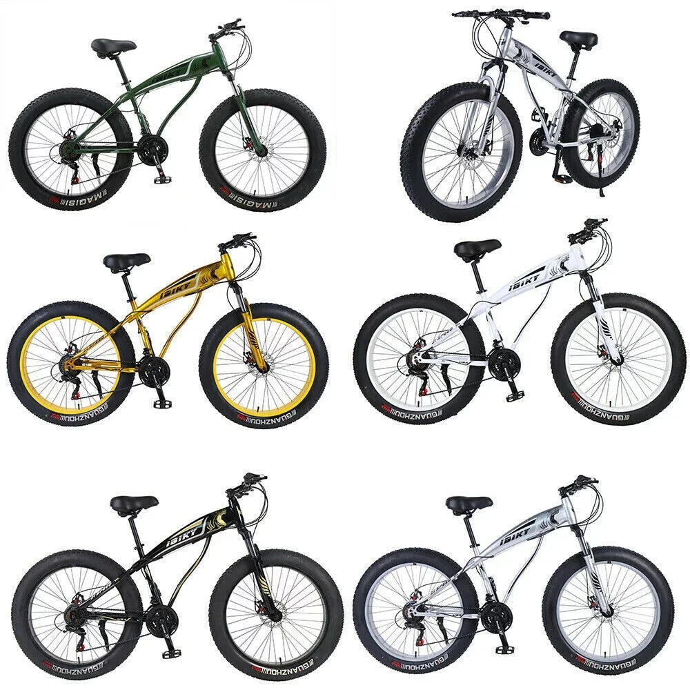 26 Inch 21 Speed 4.0 Fat Tire Bike Snow and Grass Sand Bike  Shark