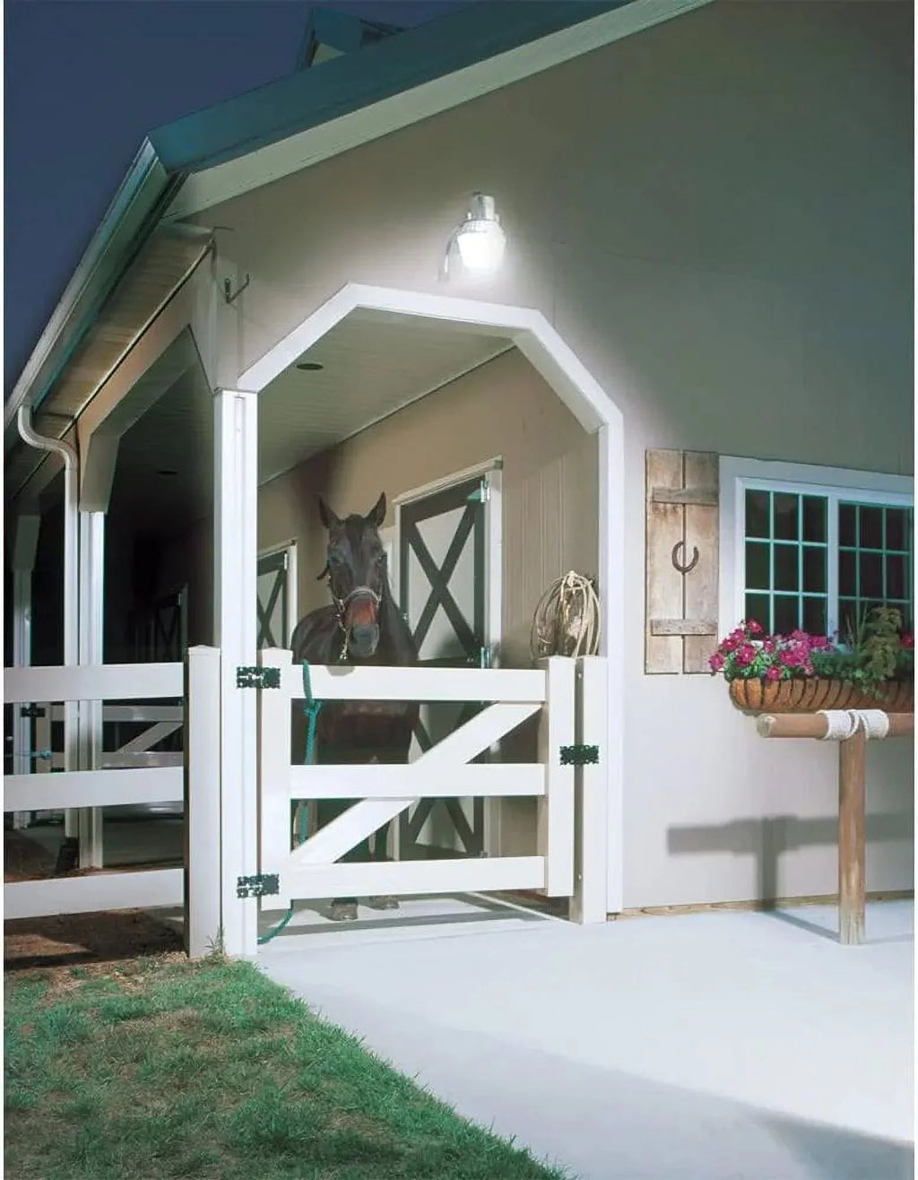 65-Watt Equivalent, Integrated , Metal, Area Light, 4000K, Light Gray