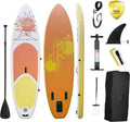 Inflatable Stand Up Paddle Board Simple Deluxe Premium  for All Skill Levels, Orange for Adults & Youth, Blow Up with Accessories & Backpack, Surf Control