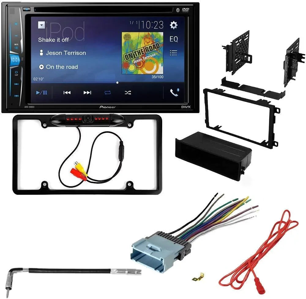 Bundle with Pioneer Multimedia  Car Stereo and Installation Kit - for 2001-2004 Oldsmobile Alero / Bluetooth Touchscreen, Backup Camera, Double Din Dash Kit