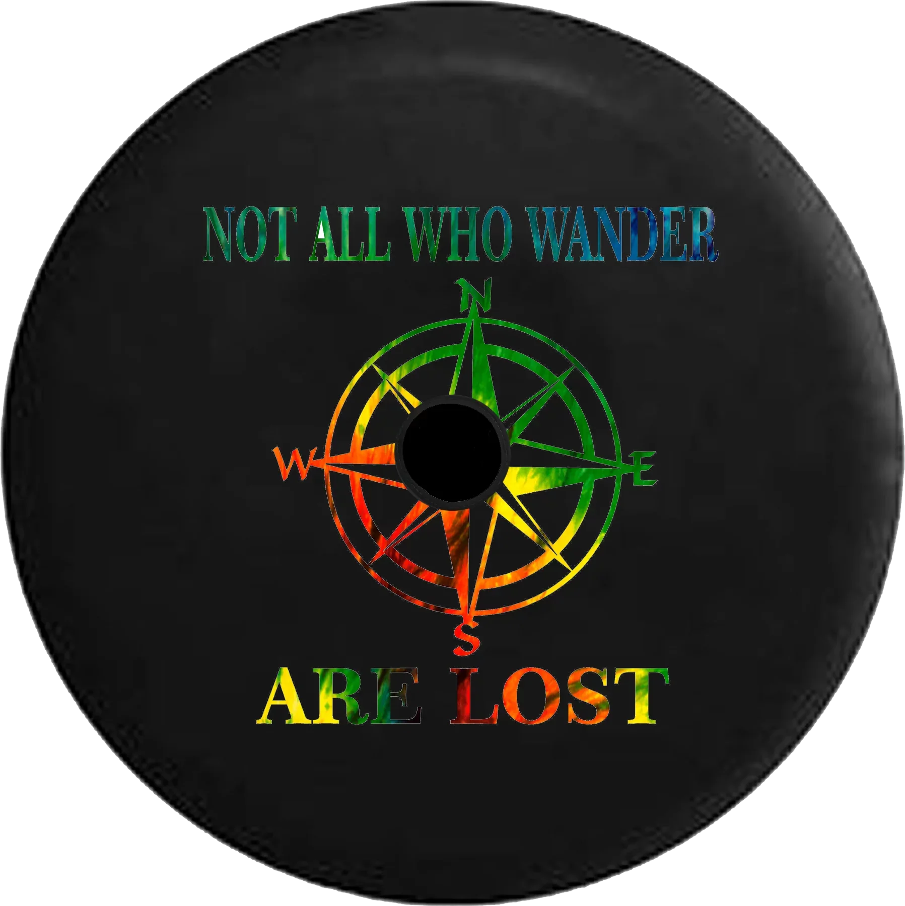 2018 2019 Wrangler  Backup Camera Not All Who Wander Peace Love Tiedye Spare Tire Cover for Jeep  33 Inch