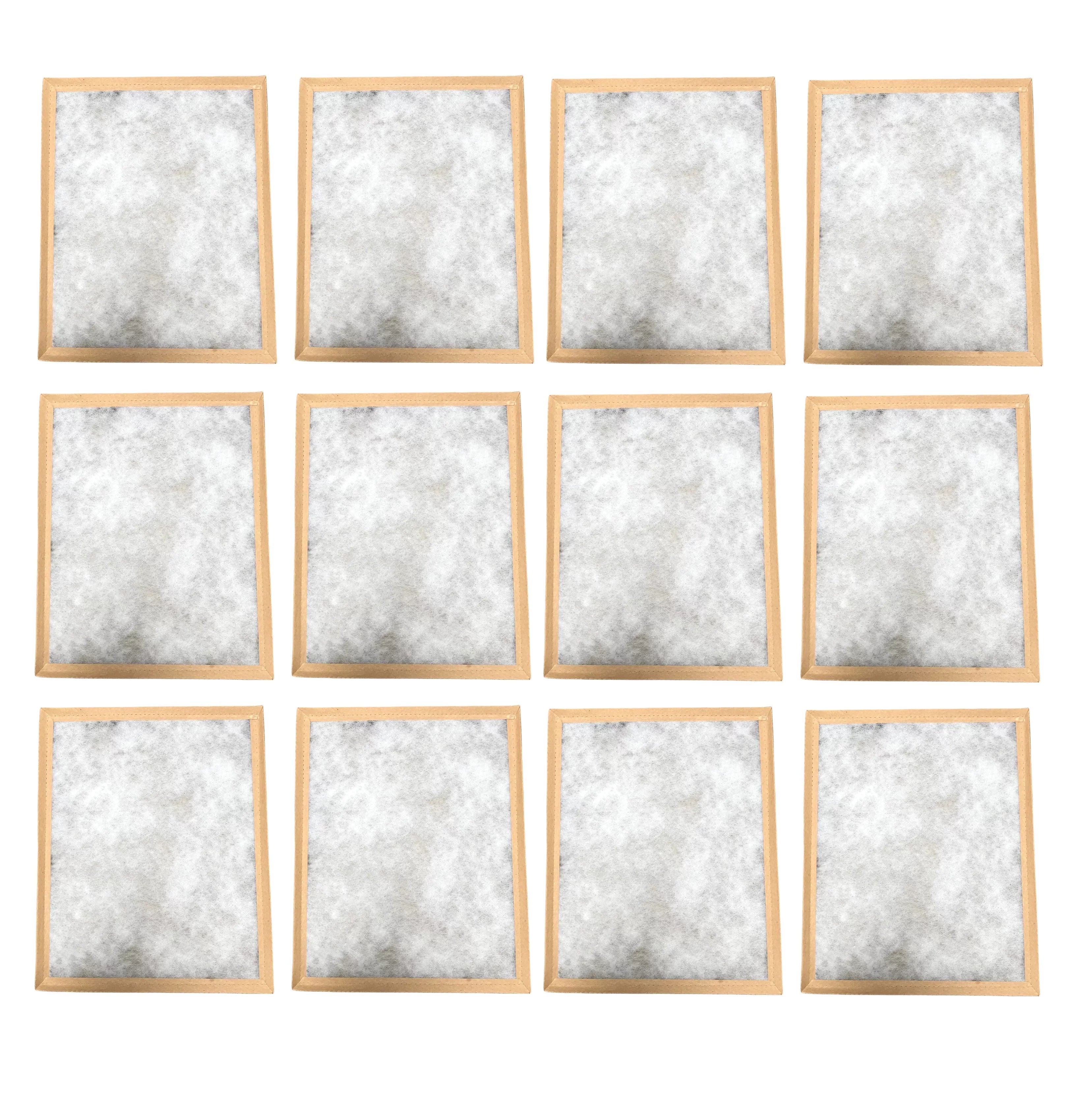 AquaNation 20X25x1  4 Polyester Fiberglass  Furnace Air Filters, Disposable Throwaway Panel Filters, Clean Living Basic Dust (Lot of 12)