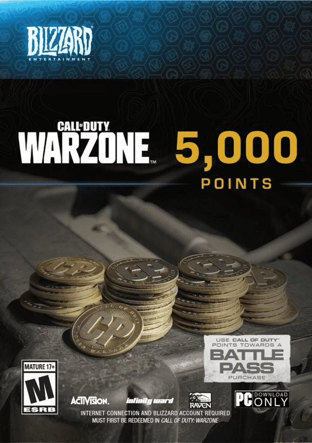 Blizzard Call of Duty Warzone 5000 Points, Activision,  [Digital Download]