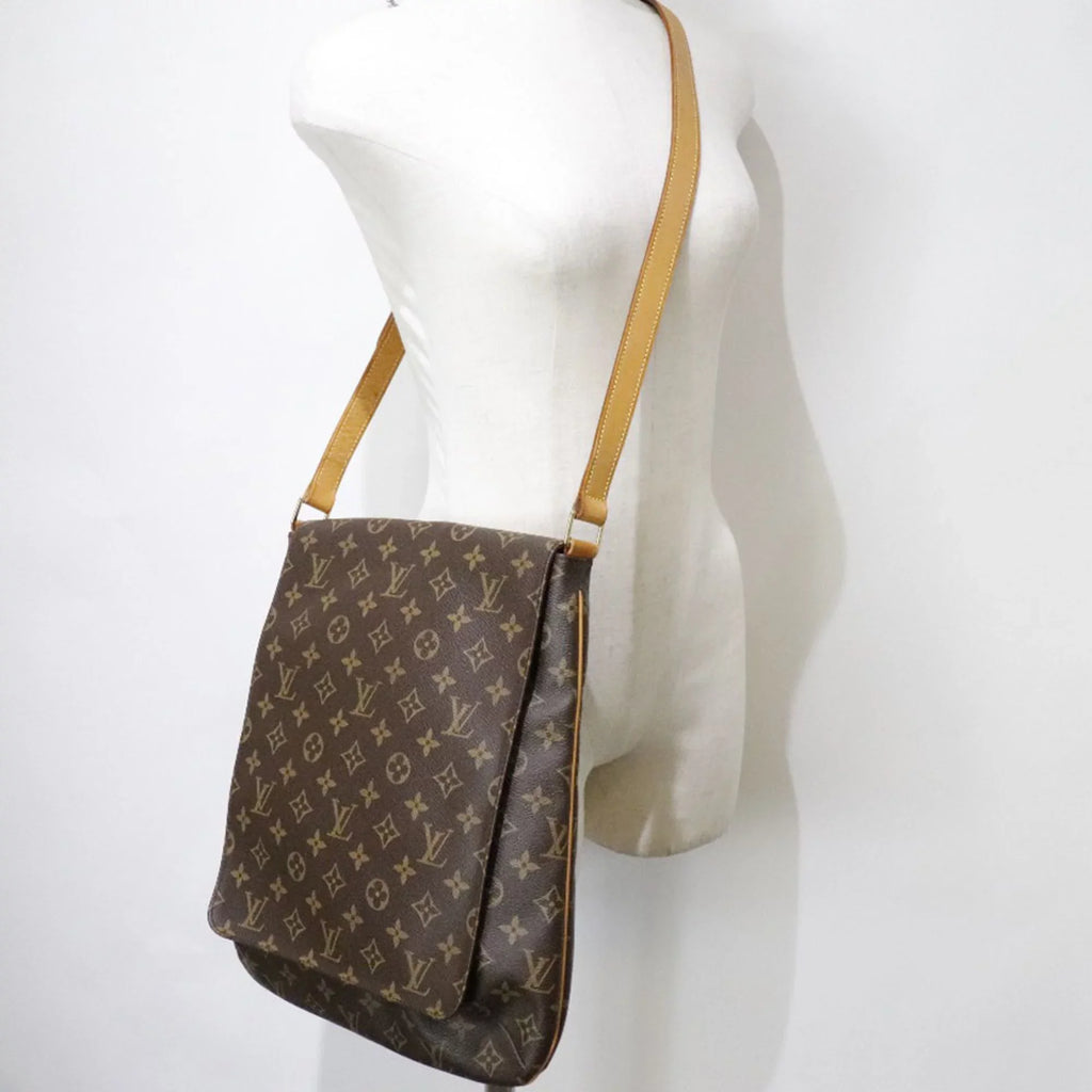 Pre-Owned   Louis Vuitton Musette  Monogram Canvas Brown  Women's Shoulder Bag (Fair)