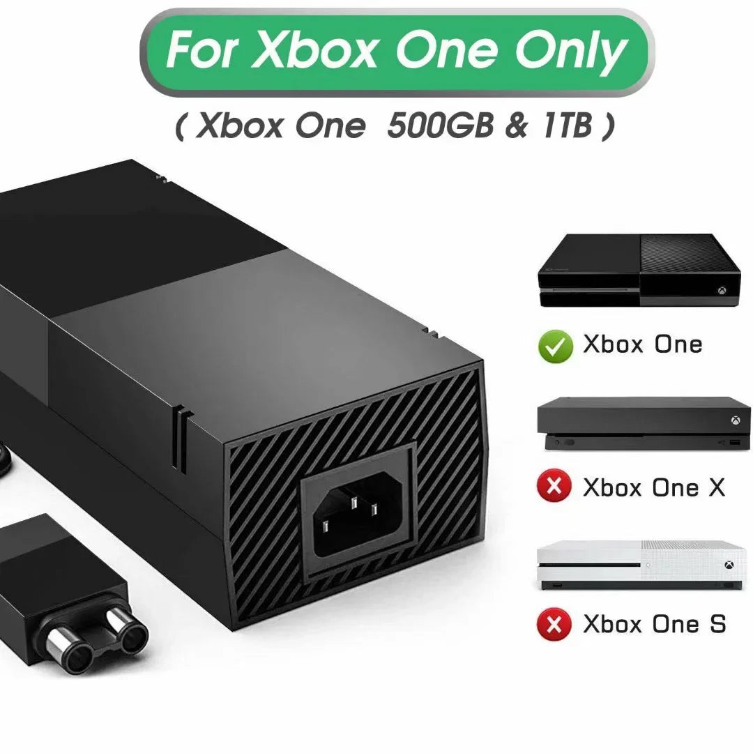 12V 17.9A Replacement Xbox One Video Game Console Power Supply Brick - Also Fit 12V 10.83A 16.5A