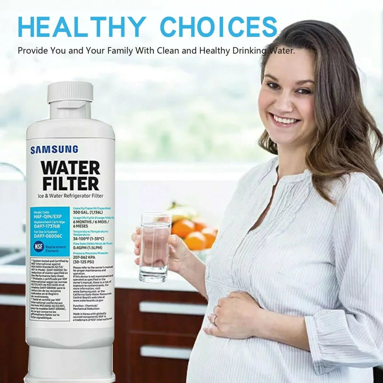 3 pcs -17376B - Refrigerator Water Filter -08006C