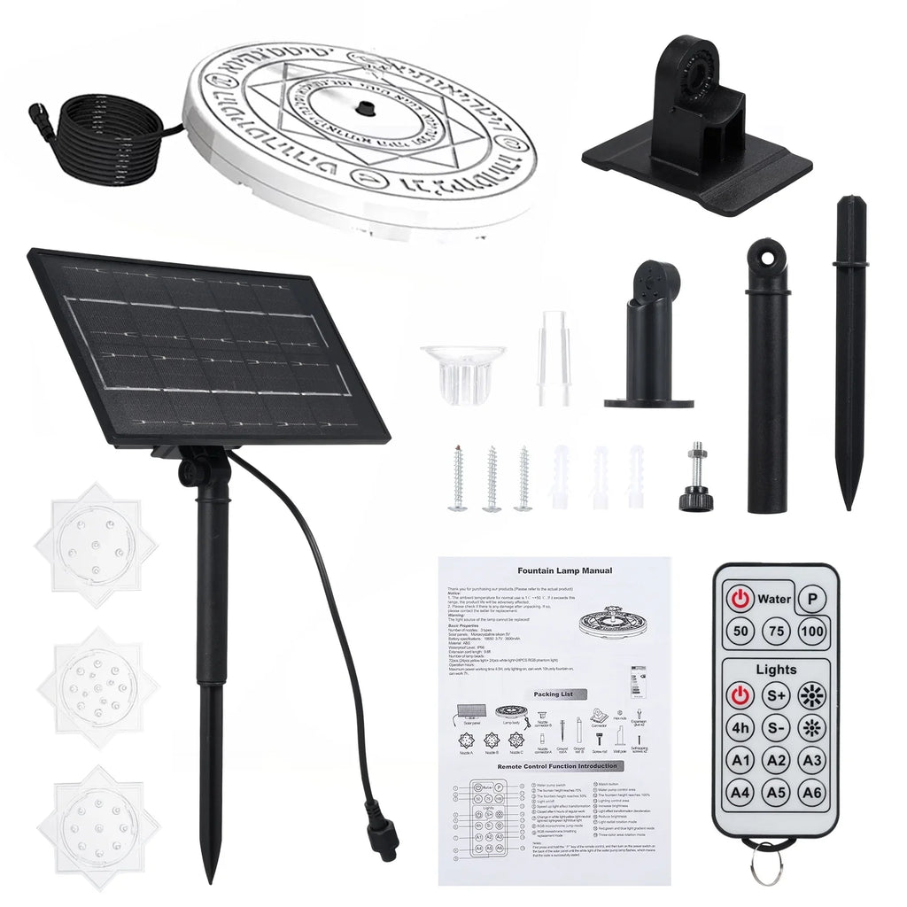 Dadypet Fountain Light,LedSolarSolar Bath Solar Bath Pond Bath Pond Decoration With Remote Led Remote LedSolar With Remote
