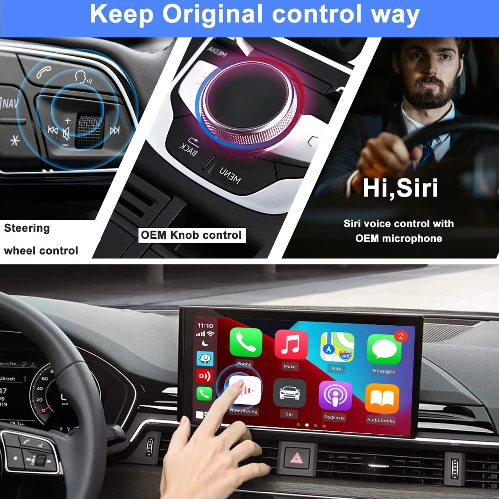 ai Box Android Auto Wireless 4G Cellular,4+64G,8Core, Only Fit for Cars with /Factory Wired CarPlay,Wireless CarPlay&Android System,Built-in Navigation,Support YouTube Netflix,etc
