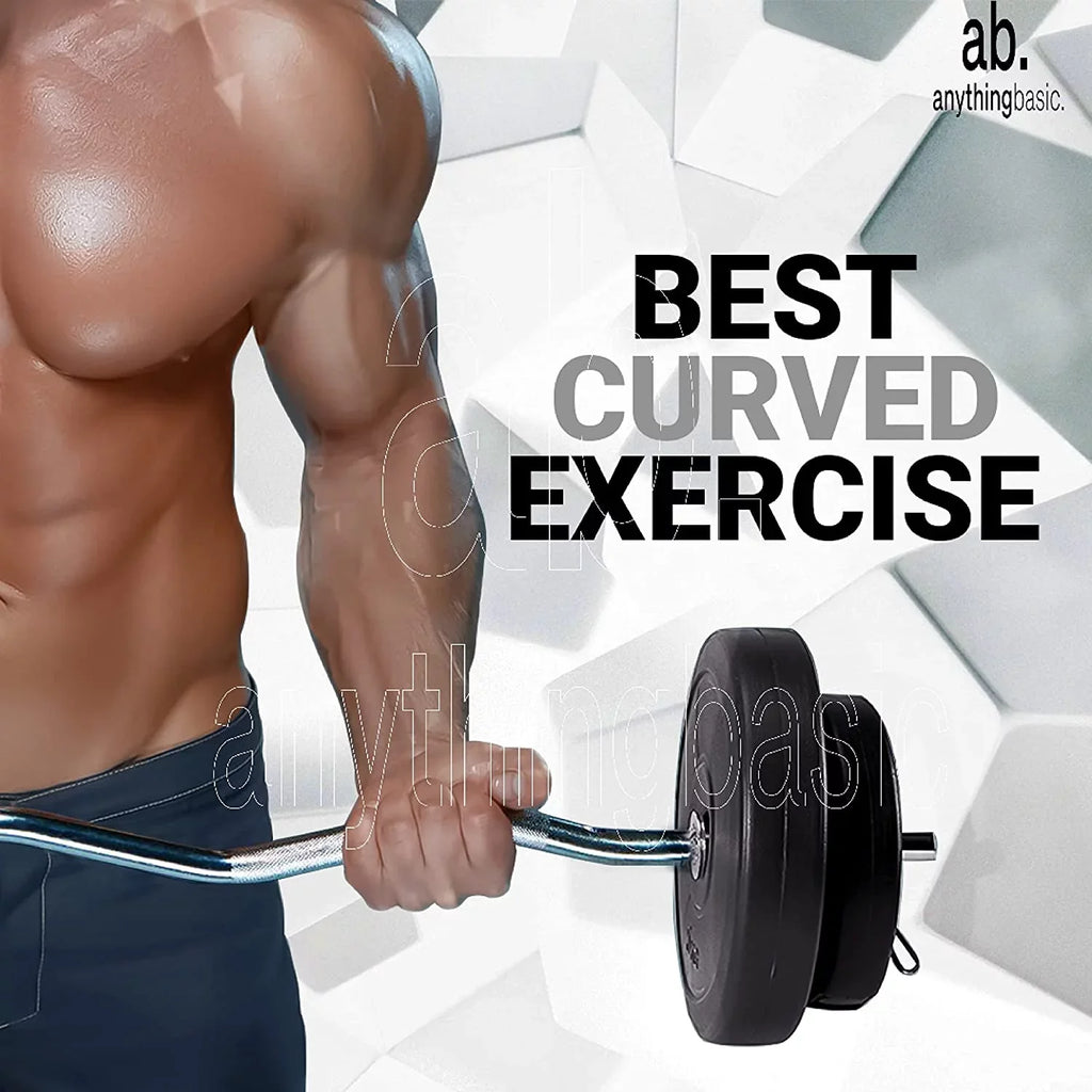 anythingbasic.  18 Kg Home Gym Set with One 3 Ft Curl and One Pair Dumbbell Rods with Gym Accessories, Black