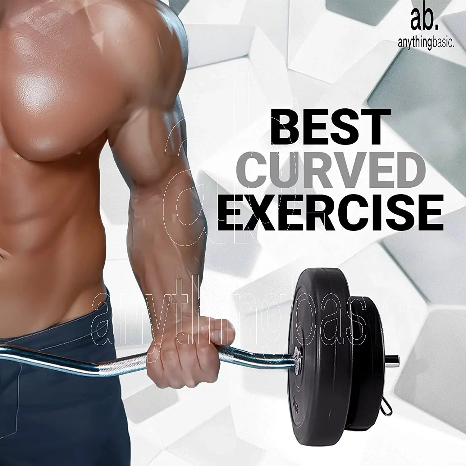 anythingbasic.  18 Kg Home Gym Set with One 3 Ft Curl and One Pair Dumbbell Rods with Gym Accessories, Black