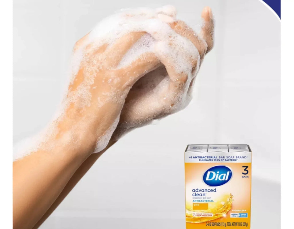 3 Pack Dial Antibacterial Deodorant Soap Gold 4oz 3 Count Each