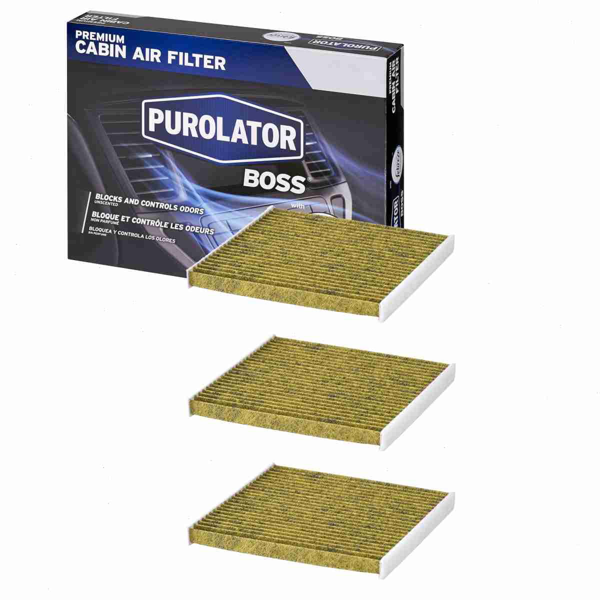 3 pc Purolator   Cabin Air Filters for  Heating Ventilation Air Conditioning Vent Filters Fits select: 2005-2010  , 2006-2011