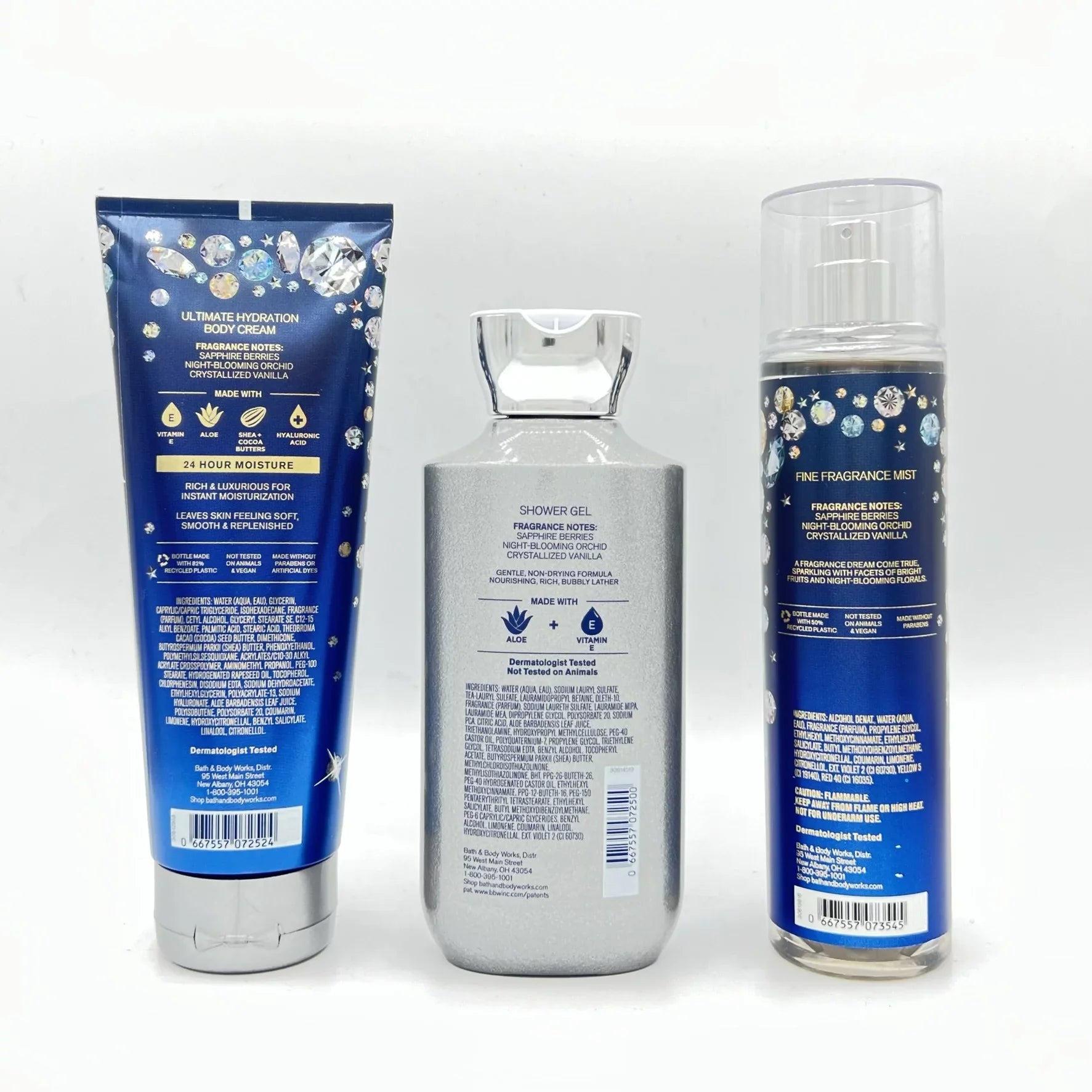 Bath & Body Works Dream Bright 8oz Body Cream, 10oz Shower Gel and 8oz Fine Fragrance Mist 3-Piece Bundle