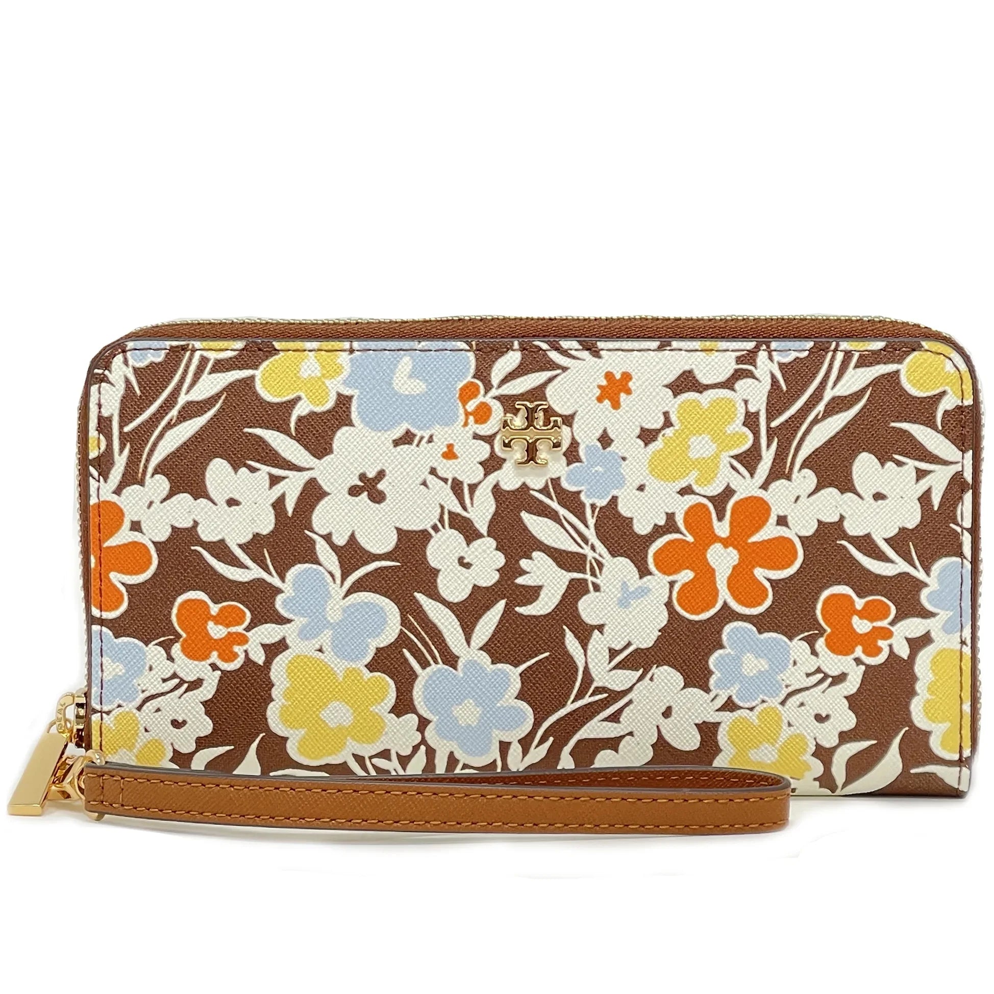 Tory Burch Women's Emerson Printed Wristlet Zip Continental Wallet