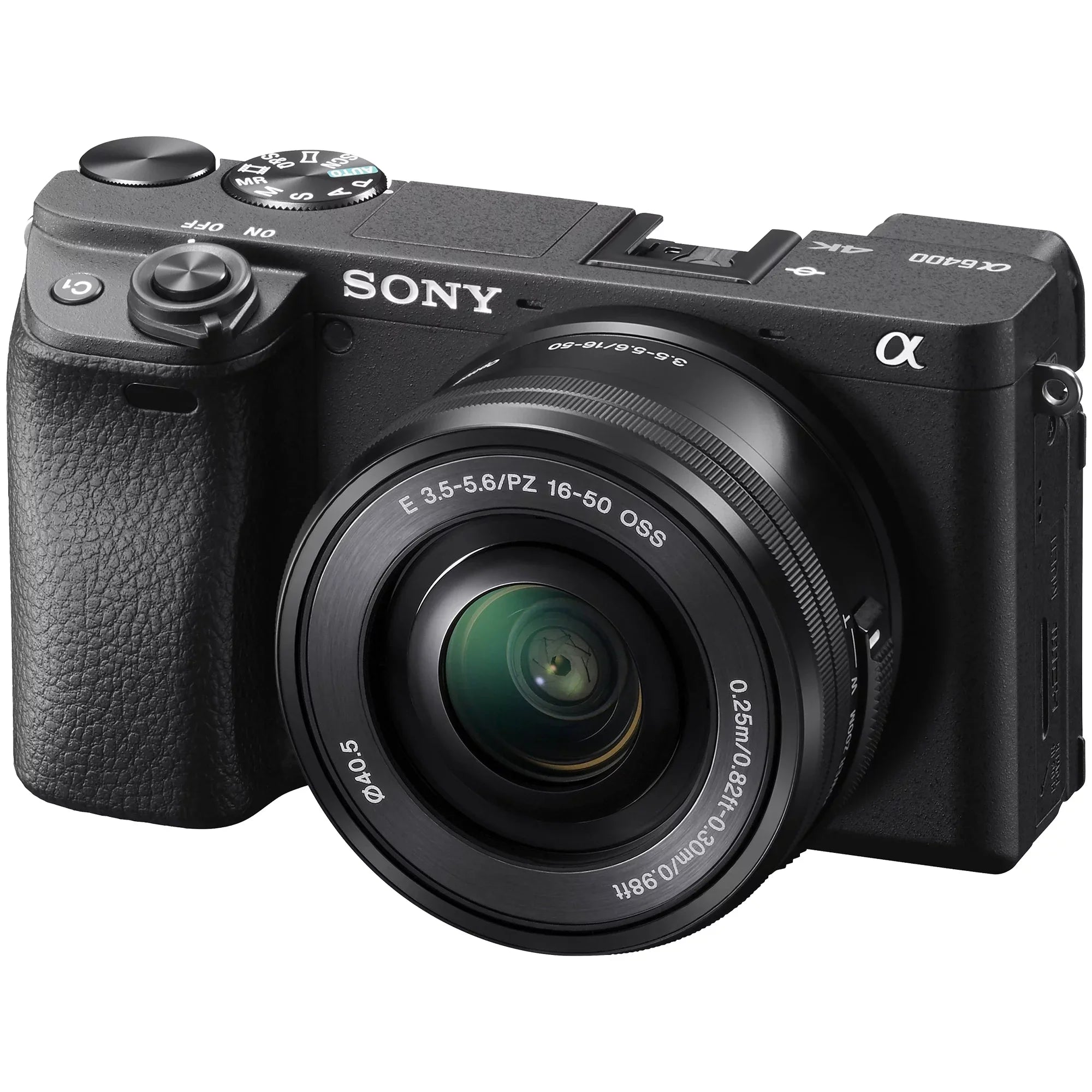 Sony Alpha a6400 Mirrorless Digital Camera with   16-50mm +  55-210mm  Lens + 2 Pack SanDisk 128GB Card + Backpack + ZeeTech Accessory Bundle