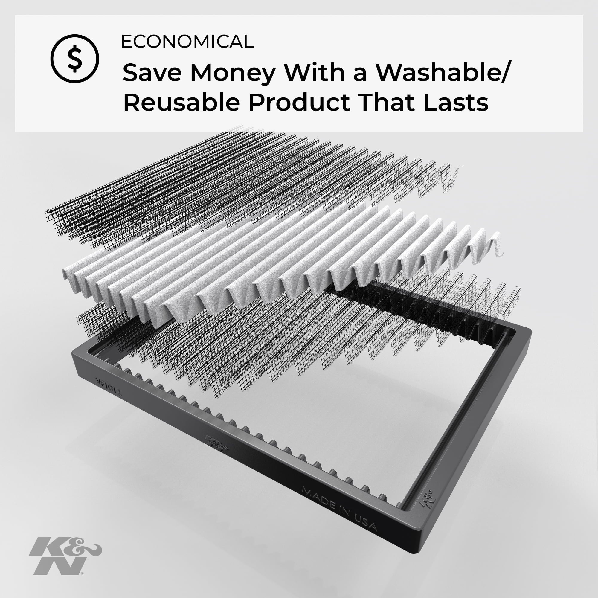 & Cabin Air Filter: Washable and Reusable: Designed For Select 2010-2015 Chevy Camaro Vehicle Models,