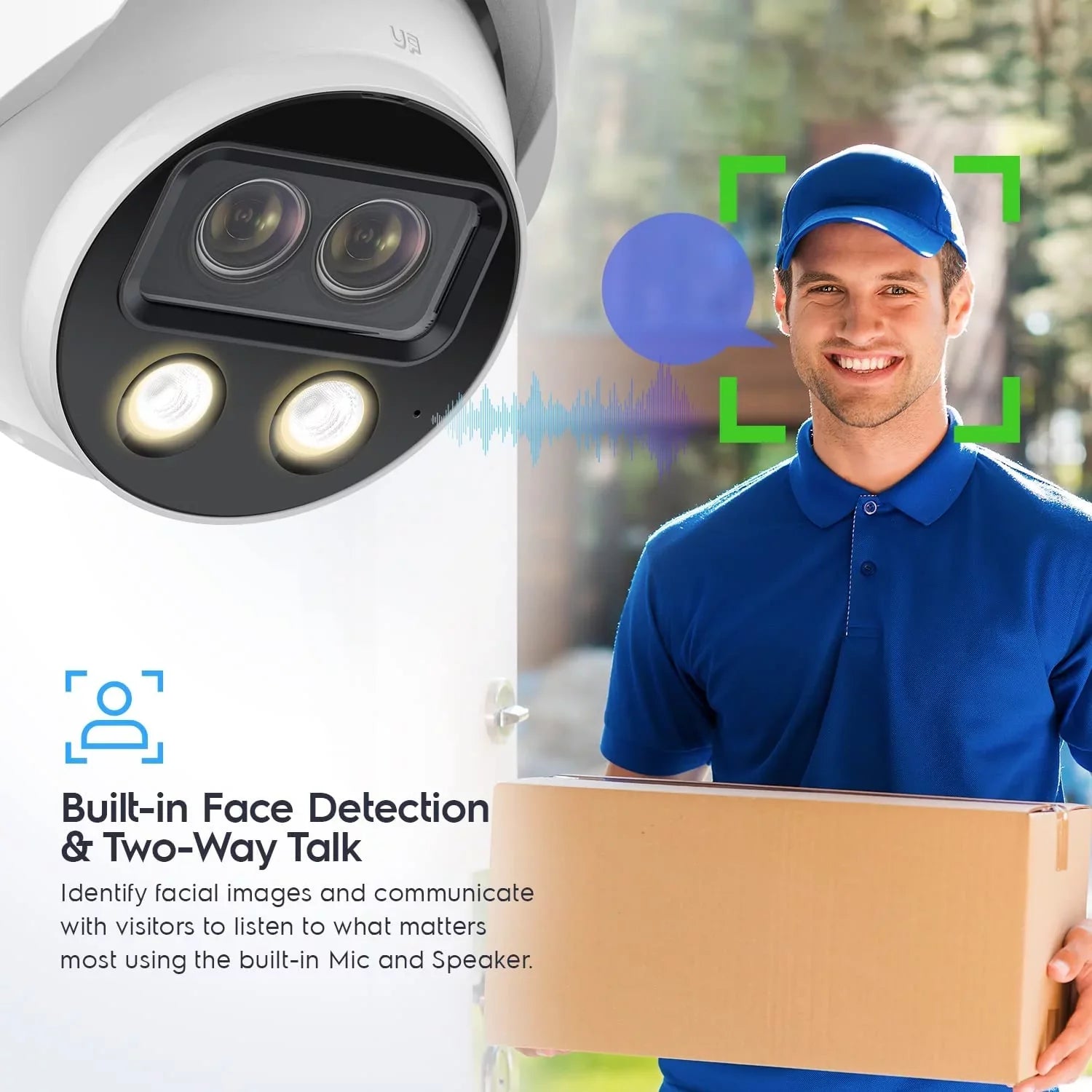 Amcrest Dual-Lens 4K (2 x 2K)  Outdoor Security Turret   Camera, 8MP (2 x 4MP) @25fps,