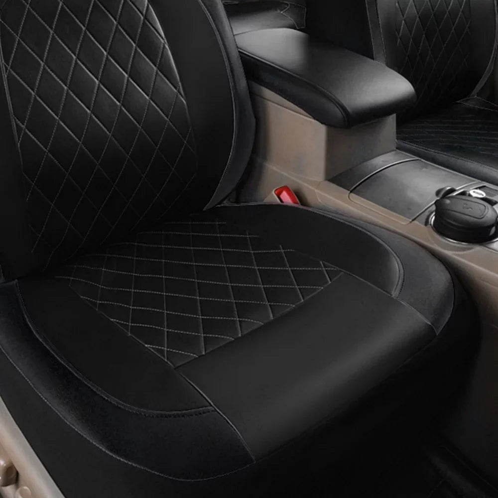 Andoe 9 Pcs Car Seat Cover, 5 Seats  Leather Universal Seat Cover Full Set Auto Interior Accessories for Auto Trucks Van