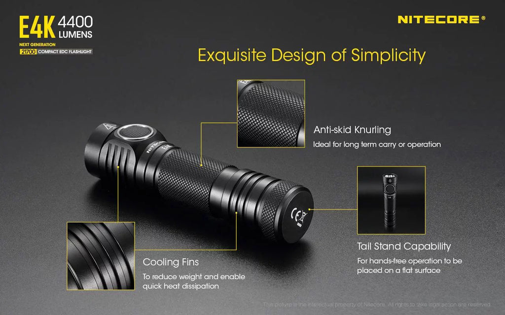 Combo:   Next generation Flashlight - 4400 Lumens w/Tini Copper Keychain Light -380 Lumens