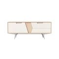 Modern Minimalist TV Stand with Geometric Design and Sleek Legs