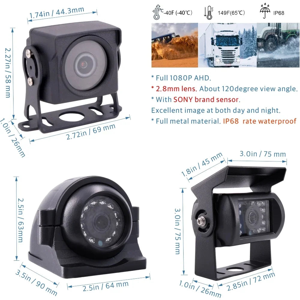 (1TB  Included) 8-  WiFi 4G 1080N Truck Mobile Vehicle Car   Video Recorder Kit Real-time Monitor on  Phone with Waterproof  Car Cameras for Fleet  Van