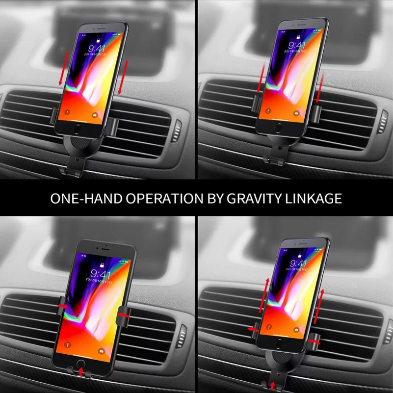 Fast Car Charger with Phone Mount - -  Socket Adapter and Air Vent Holder Auto Lock for  S48c,, Pro - Coolpad Legacy,,Brisa - Cricket Ovation, Influence, 2, Icon 2 -