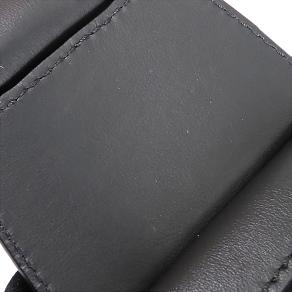 Pre-Owned Authenticated Fendi Stripes Convertible Baguette Nylon Fabric Black Satchel Unisex (Good)