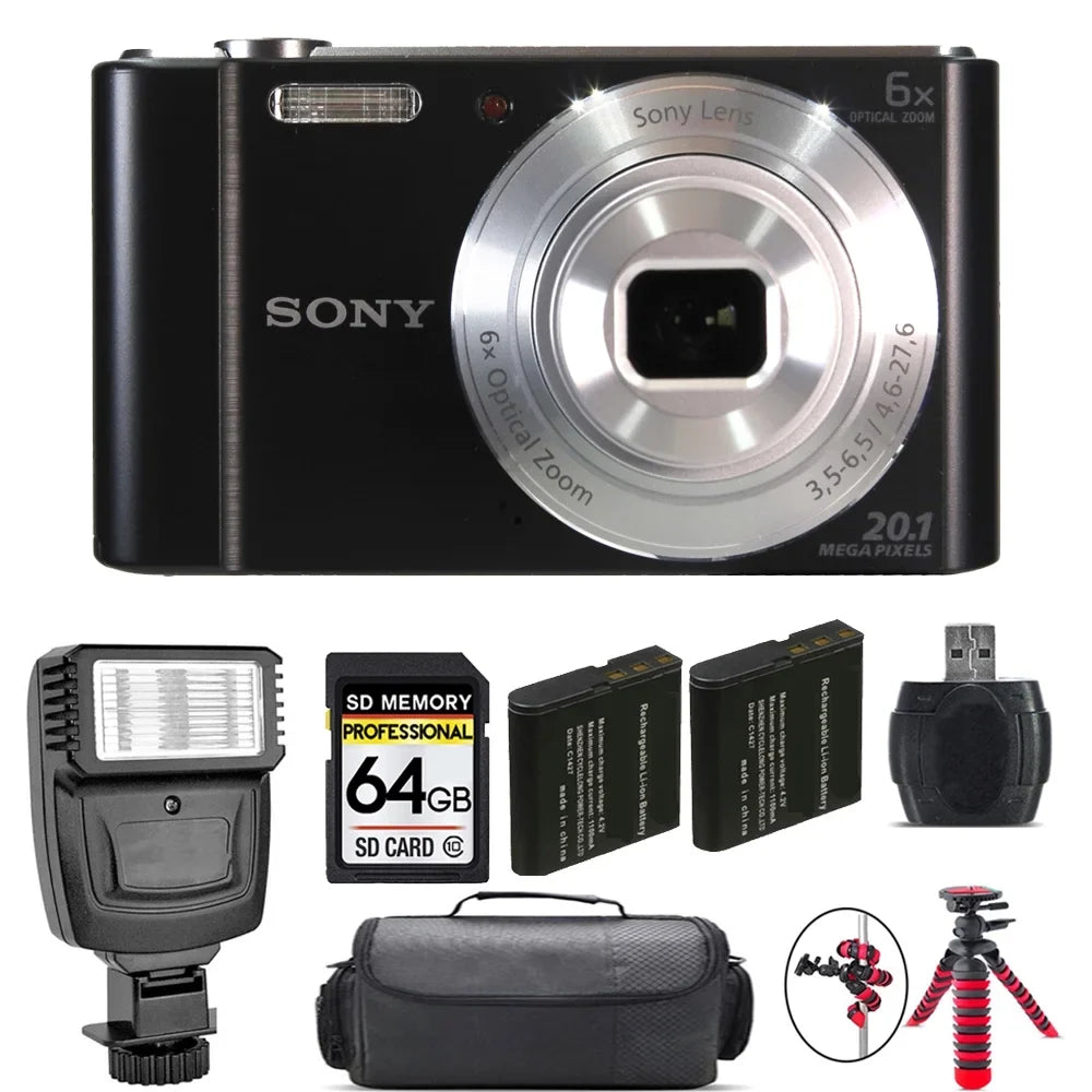 Sony Cyber-shot - Digital Camera + Extra Battery + Flash - 64GB Kit
