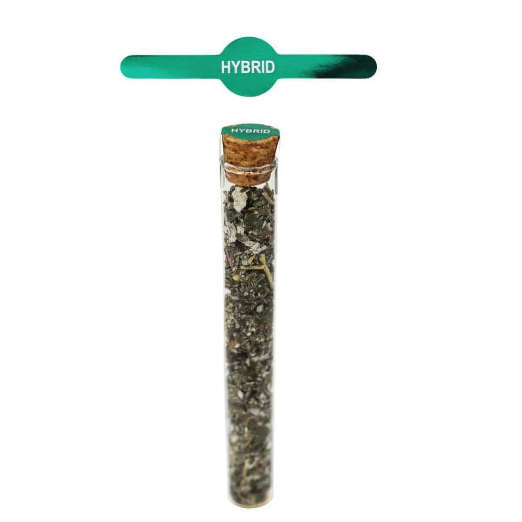 Metallic Green Pre-Roll Safety Tamper Vial Tube Labels | 0.6 x 2.5" - 500 Pack | InStockLabels.com