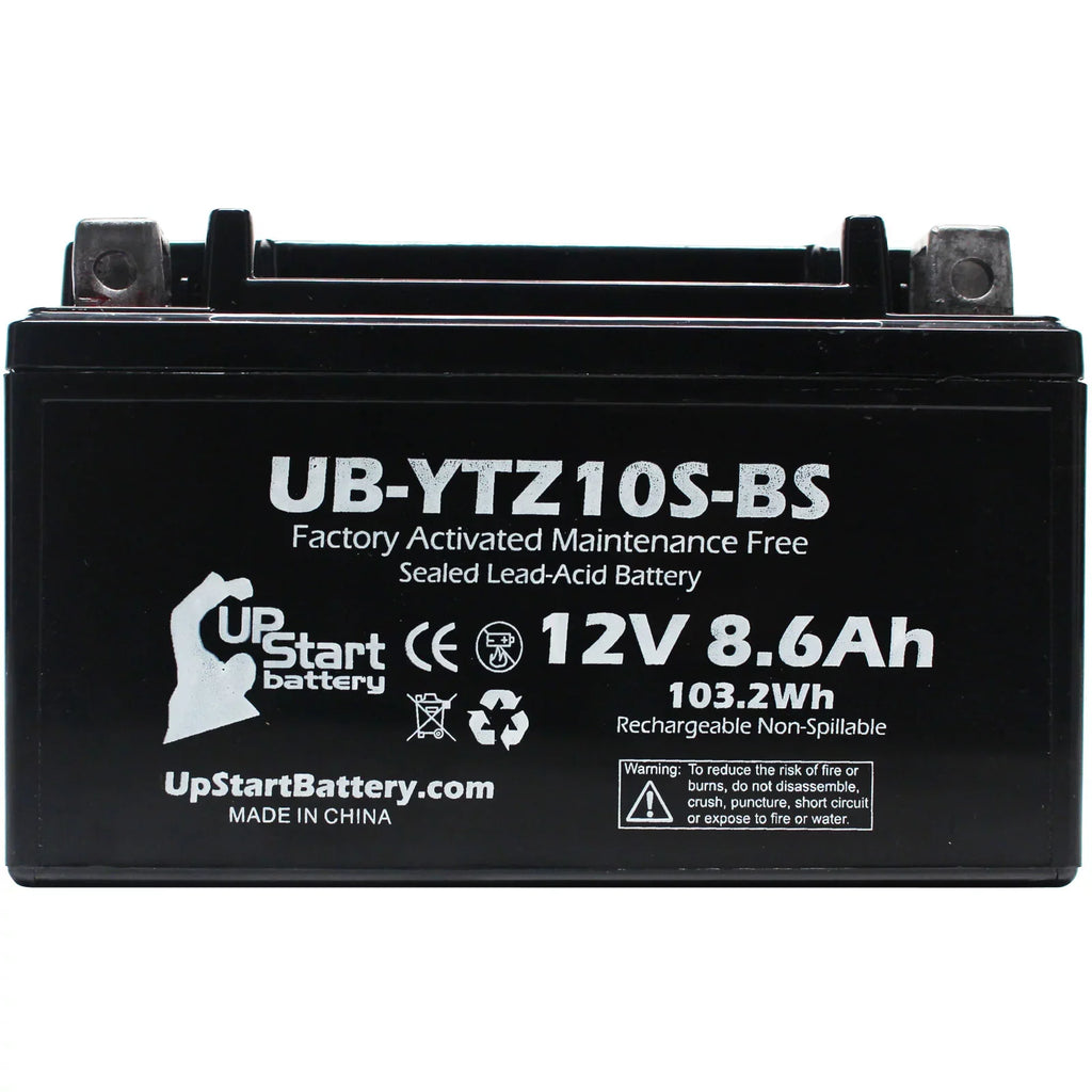 4-Pack UpStart Battery Replacement for 2011 Yamaha Maxam 250CC Factory Activated, Maintenance Free, Scooter Battery - 12V, 8.6Ah, --
