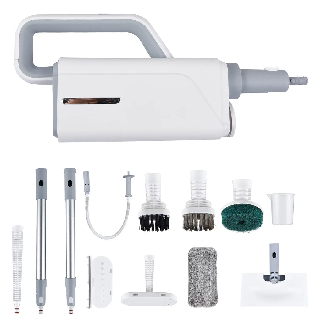 Spirastell Electric mop, Mop 370ml WaterWindow Cleaner Clothes 3 Brush2-levelHandheld Cleaner Floor Water2-levelWith 3 Clothes HeadFloor Steamer 370ml